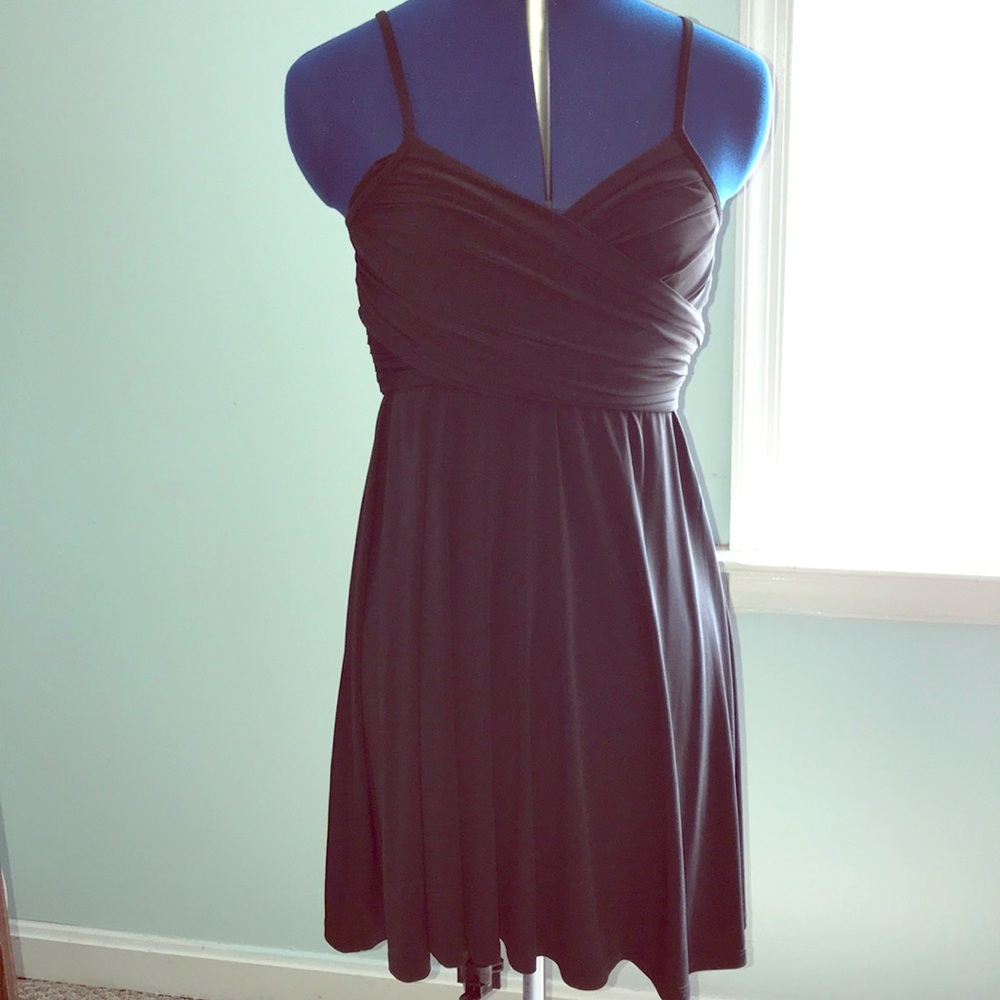 Black knee length cocktail dress